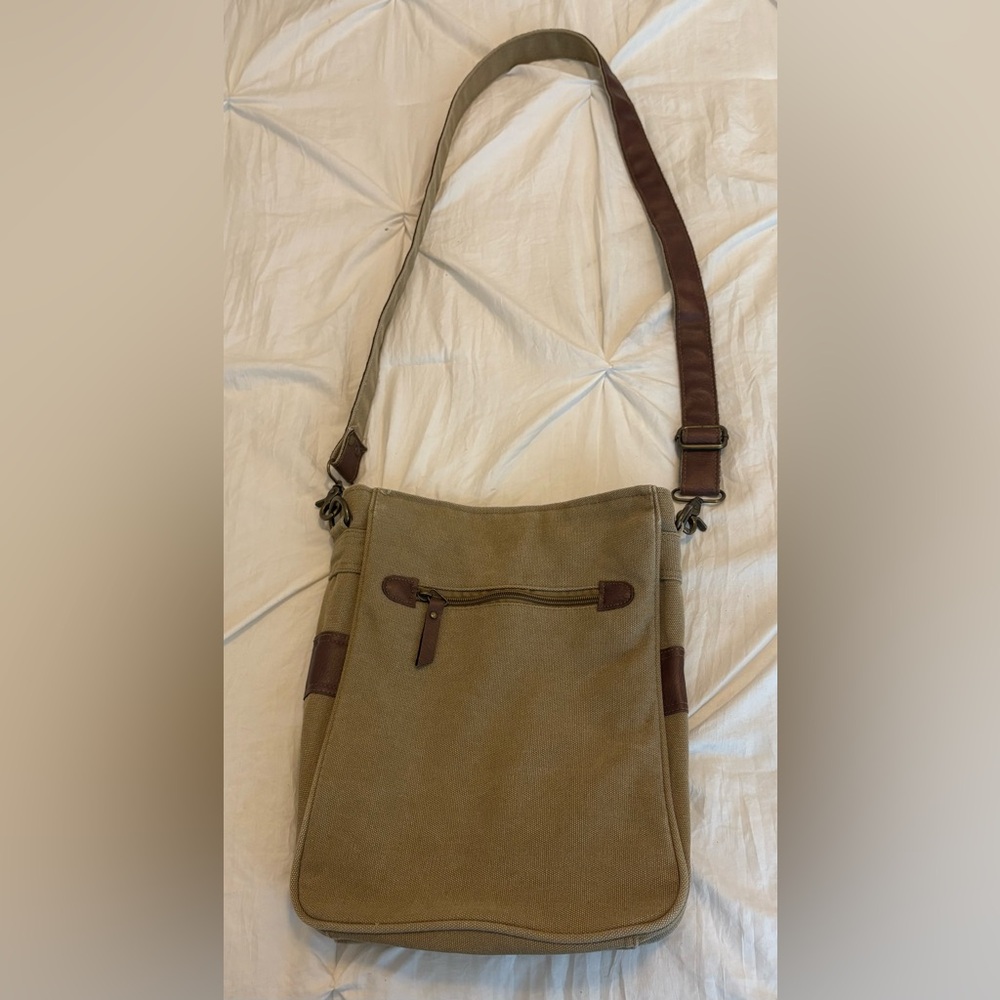 Stylish Tan and Brown‎ Men's Bag - Picture 3 of 4